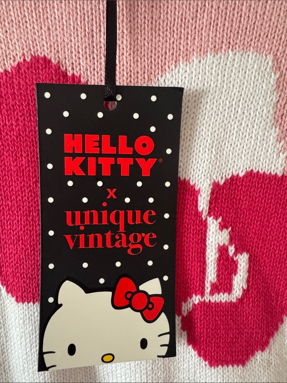 Sanrio Hello Kitty Pink Graphic Knit Sweater - Picture 7 of 7